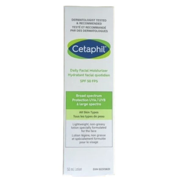 NIB Cetaphil Daily Facial Moisturizer SPF 50, 50 mL Exp. Mar. 2027/04 - Picture 1 of 2